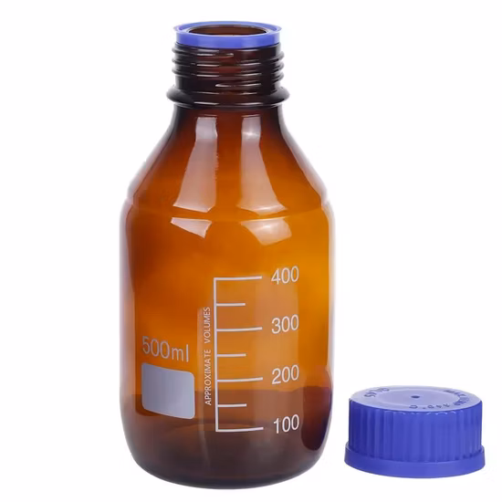 Laboratory Glass Borosilicate 3.3 Reagent Bottle 100ml-20000ml with Blue Screw Cap