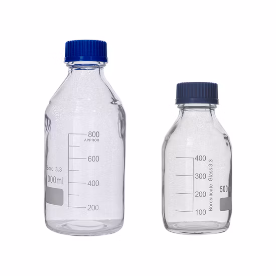 Laboratory Glass Borosilicate 3.3 Reagent Bottle 100ml-20000ml with Blue Screw Cap